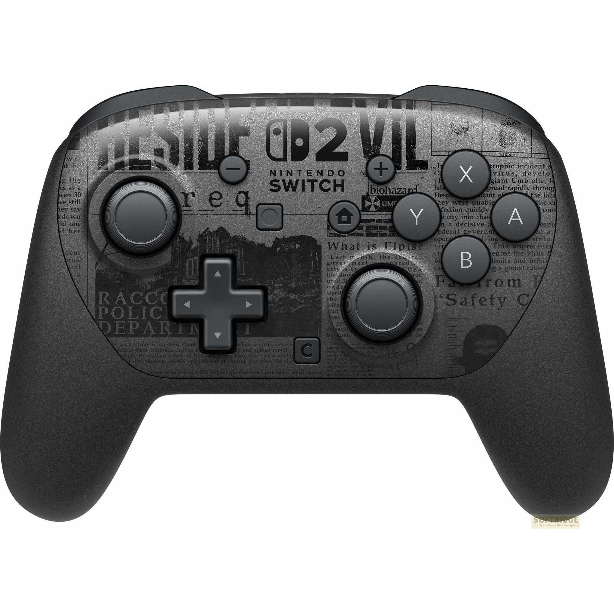 Nintendo Pro Controller Resident Evil Requiem Edition (Switch 2), Controller gaming, Nero