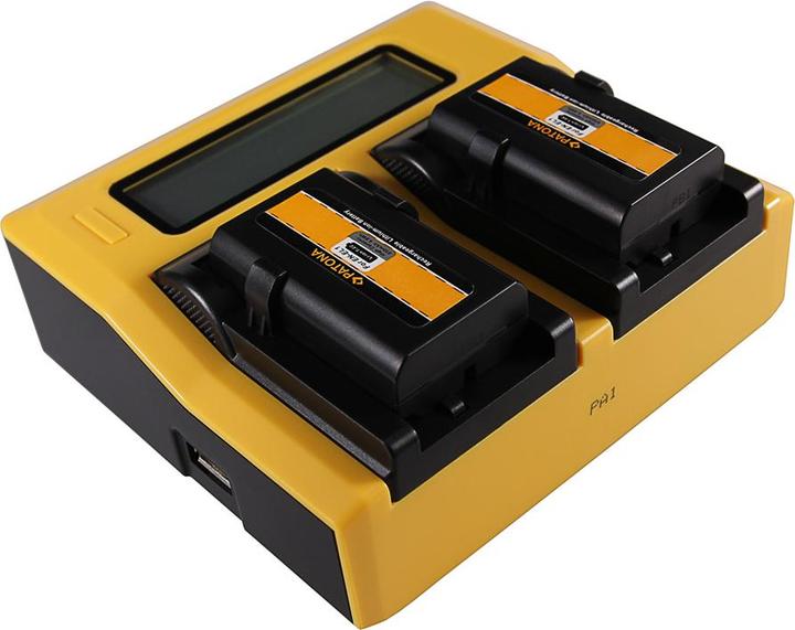 Productafbeelding Patona Dubbele LCD USB-oplader voor Nikon ENEL1 EN-EL1 (Batterijlader voor camera)