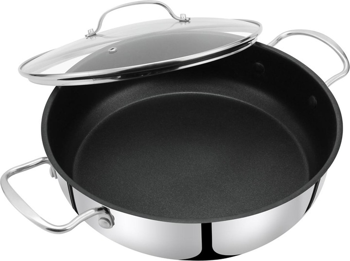 Produktbild neuetischkultur Servierpfanne mit Deckel (28 cm, Stielkasserolle, Edelstahl)
