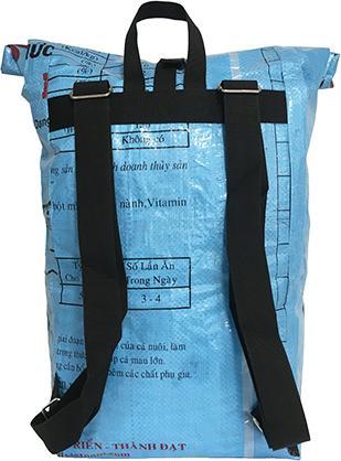 Image du produit Bekos Upcycling - Sac à dos de coursier fabriqué à partir de sacs d'aliments pour poissons recyclés bleu (40 l)