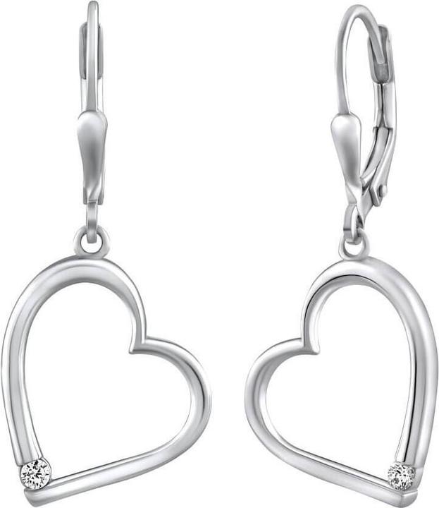 Immagine prodotto Silvego Orecchini romantici in argento con zirconi Cuore QRE521