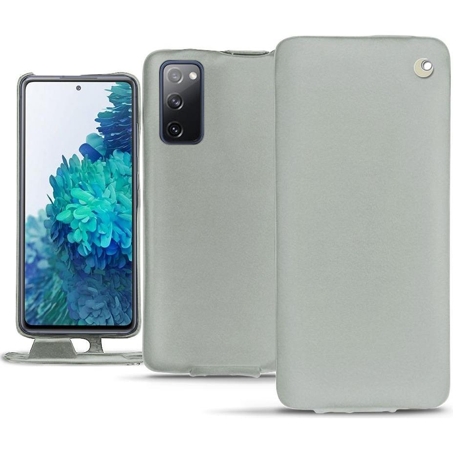 Noreve Lederschutzhülle vertikal (Samsung Galaxy S20 FE), Smartphone Hülle, Grau