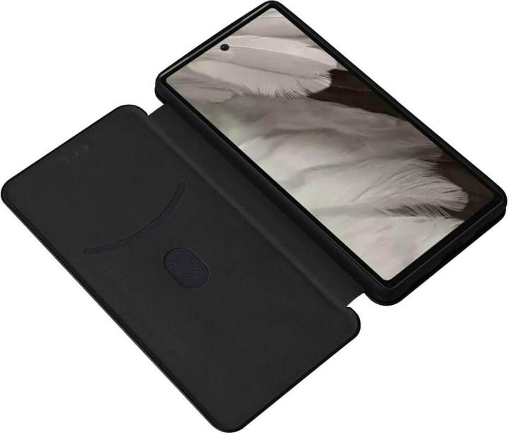 Actual product image Cover-Discount Google Pixel 7a - Carbon Look Flip Case black (Google Pixel 7a)