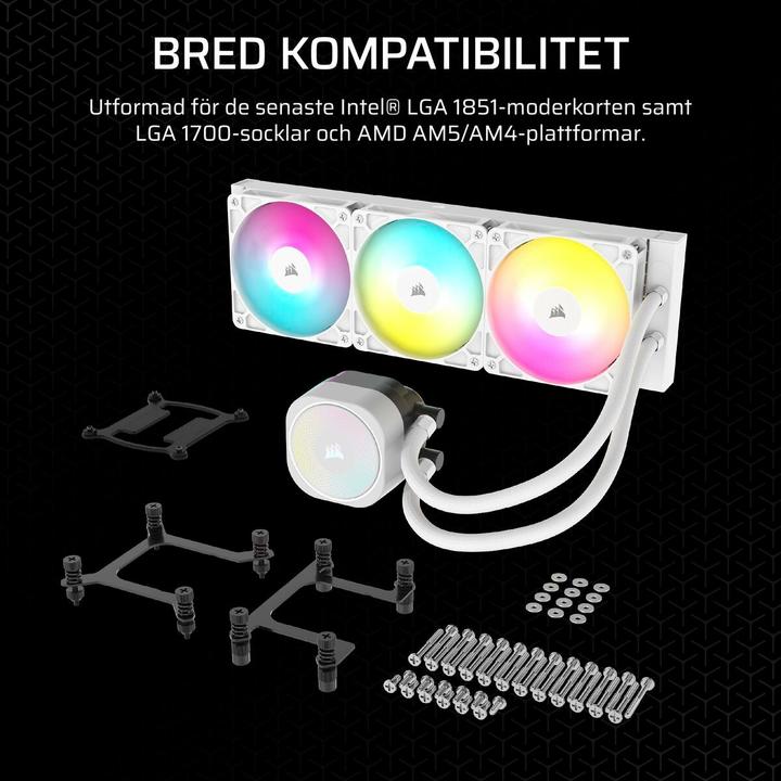 Actual product image Corsair NAUTILUS 360 ARGB White, 360mm Radiator, Liquid CPU Cooler