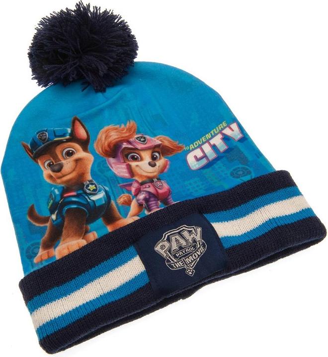 Actual product image Paw Patrol Hat And Glove Set With Stripes (One size)