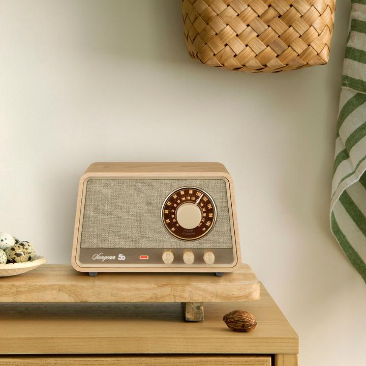 Produktbild Sangean Premium Wooden Cabinet WR-101 Tischradio AM, FM Bluetooth®, AUX, UKW Holz (hell) (AM, FM, KW, Bluetooth)