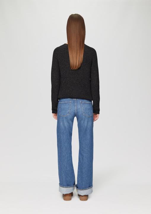 Produktbild s.Oliver Strickpullover Melierter Strickpullover mit Raglanärmeln (M)