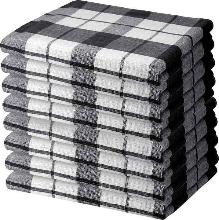 Casativo Set di 8 asciugamani da cucina, strofinacci in cotone al 100%. (50 x 70 cm)