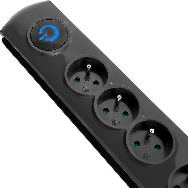 Actual product image Qoltec 50104 Voltage protection 4 AC outputs (4x, CEE 7/4, 1.50 m)
