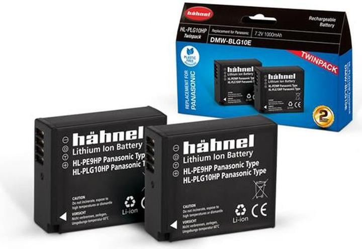 Actual product image Hähnel HL-PLG10, 2 camera battery replaces original battery DMW-BLG10E 7.2 V 1000 mAh (Camera battery)