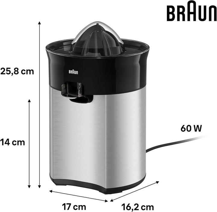 Productafbeelding Braun CJ 5050 BK Citruspers CitrusQuick 5 60W XL-Disign sw (CH stekker)