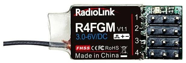 Actual product image RadioLink Receiver R4FGM mini with gyro 4-channel, range of application