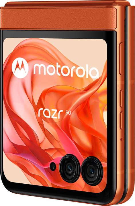 Actual product image Motorola Razr 50 (256 GB, Sparkling Orange, 3.60", SIM + eSIM, 5G)