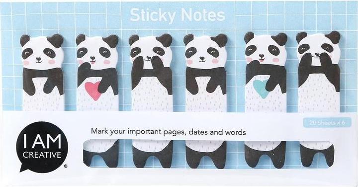 Actual product image I Am Creative Page Marker Panda 20 pieces (2 x 5 cm)