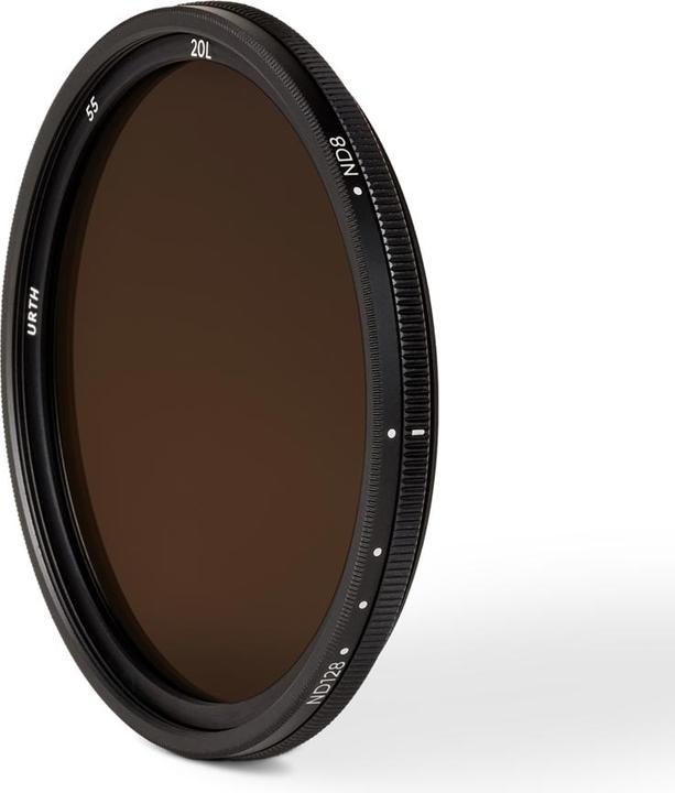 Image du produit Urth 55mm ND8 128 (3 7 Stop) Variable ND Lens Filter (Plus+) (Filtre gris neutre, 55 mm)