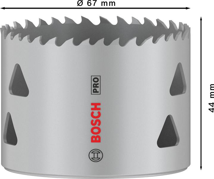 Bosch Professional Zubehör PRO Multi material hole saw, 67 mm, with ...