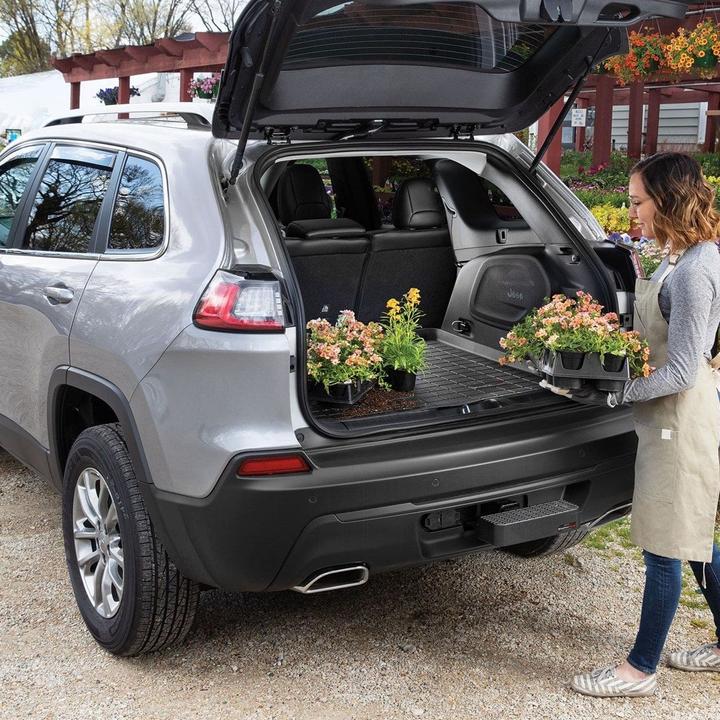 Actual product image WeatherTech Dodge Durango (2011-2024) behind 2nd row boot tub