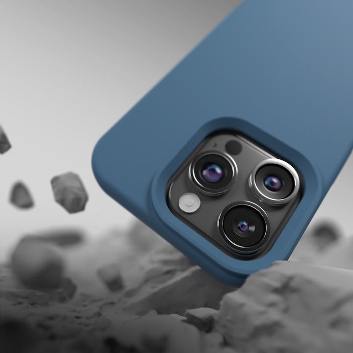 Actual product image Etteri Silicone Mag case for iPhone 15 Pro Max 6,7" dark blue (Apple iPhone 15 Pro Max)