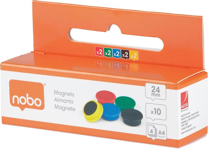 Immagine prodotto Nobo Magnete rotondo 24mm 1915297 ass. 10 pezzi (10 x)