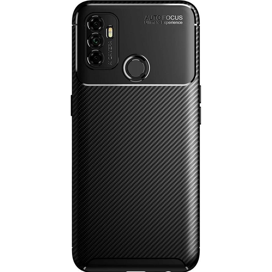 Thumbnail - Screenguard Oppo A53s 4G Hülle Carbon Design TPU Case (Oppo A53s), Smartphone Hülle, Schwarz