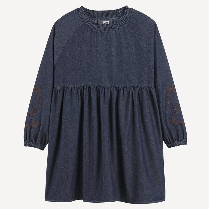 Produktbild La Redoute Collections Kleid mit langen Ärmeln aus leichtem Denim (128)