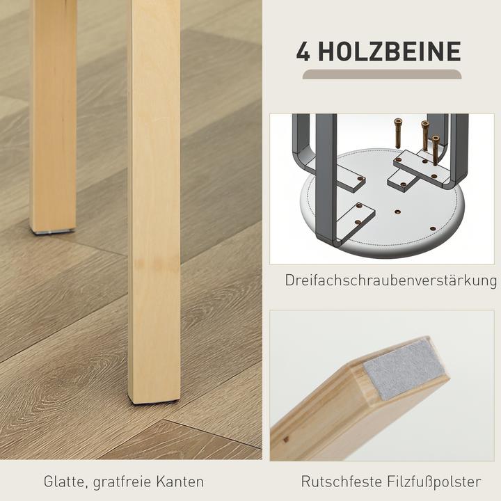 Actual product image Homcom Hocker Holzwerkstoff, Polyester Braun