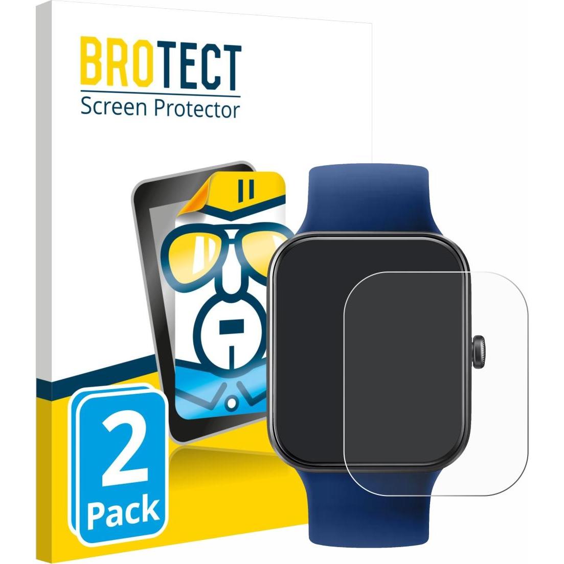 BROTECT Pellicola Trasparente, Pellicola protettiva per smartwatch, Trasparente