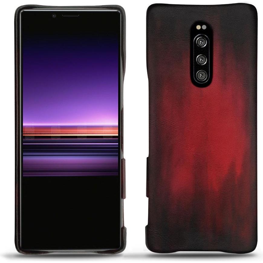 Noreve Lederschutzhülle (Sony Xperia 1), Smartphone Hülle, Rot