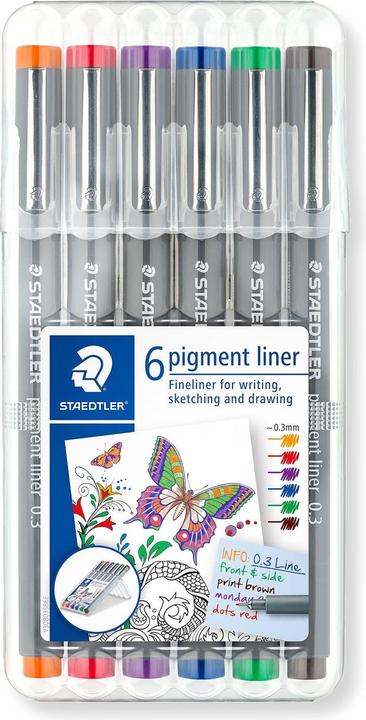 Produktbild Staedtler Finelinerpigmentliner308 (Schwarz, 1x)
