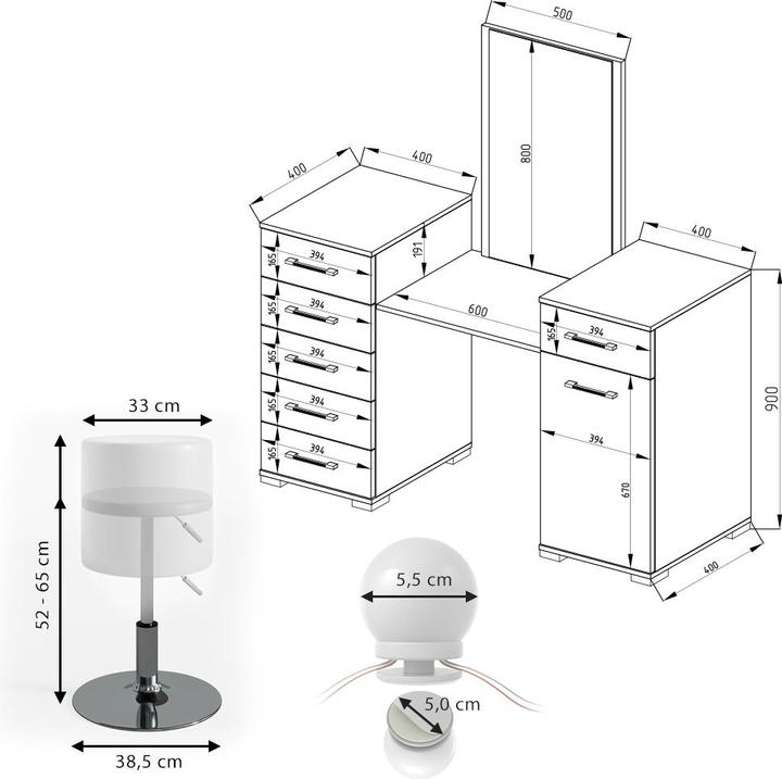 Image du produit Vicco Zoe (140 x 40 x 90 cm)