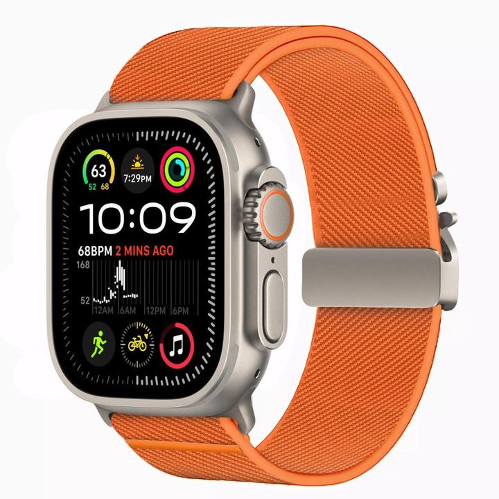 Produktbild 4Kom Nylon Clasp for Apple Watch 44/45/46/49mm - Orange (Nylon)