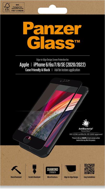 Actual product image PanzerGlass Case Friendly (1 Piece, Apple iPhone 6)