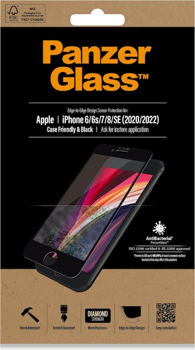 Actual product image PanzerGlass Case Friendly (1 Piece, Apple iPhone 6)