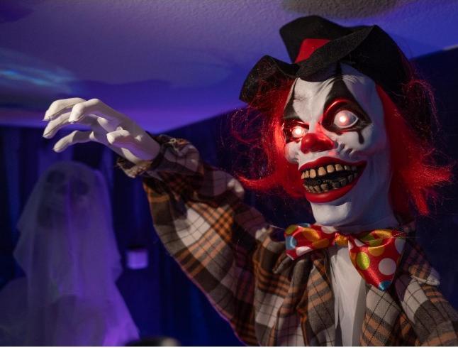 Productafbeelding Europalms Halloween figuur Clown Hatty, geanimeerd, 185cm