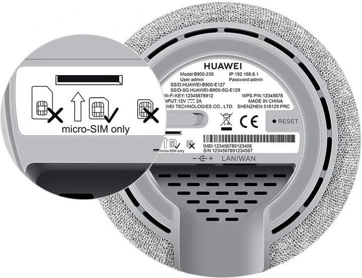 Actual product image Huawei B900-230 4G Router Smart Speaker White White