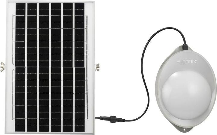 Actual product image Sygonix SY-5596934 Solar Wall Light with Motion Detector 10W Neutral White Grey (250 lm, IP44)