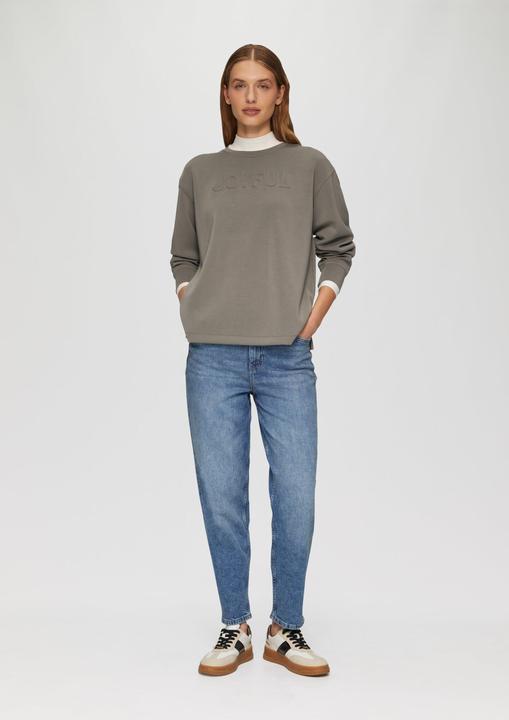 Produktbild S.Oliver Sweatshirt Scuba-Sweatshirt aus Modalmix mit 3D-Schriftzug (42)