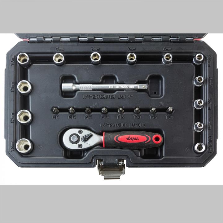 Produktbild Dema Ratschen Set 23tlg. (1/4")
