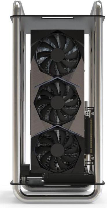 Actual product image Streacom DA6 XL Mini-ITX case - chrome (Mini-ITX)