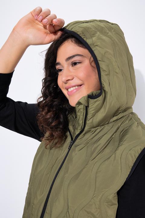 Image du produit Ulla Popken Doudoune sans manches HYPRAR, matelassage laser, capuche et matière déperlante (60)