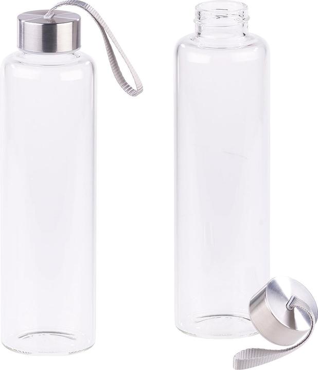 Produktbild Pearl 2er-Set Trinkflaschen aus Borosilikat-Glas (0.55 l)