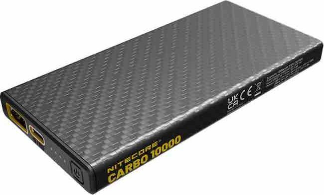 Image du produit Nitecore Banque d'alimentation CARBO10000 - 10000mAh (10000 mAh, 38 W, 38 Wh)