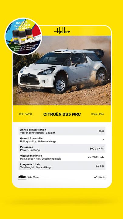 Produktbild Heller STARTER KIT Citroen DS3 WRC