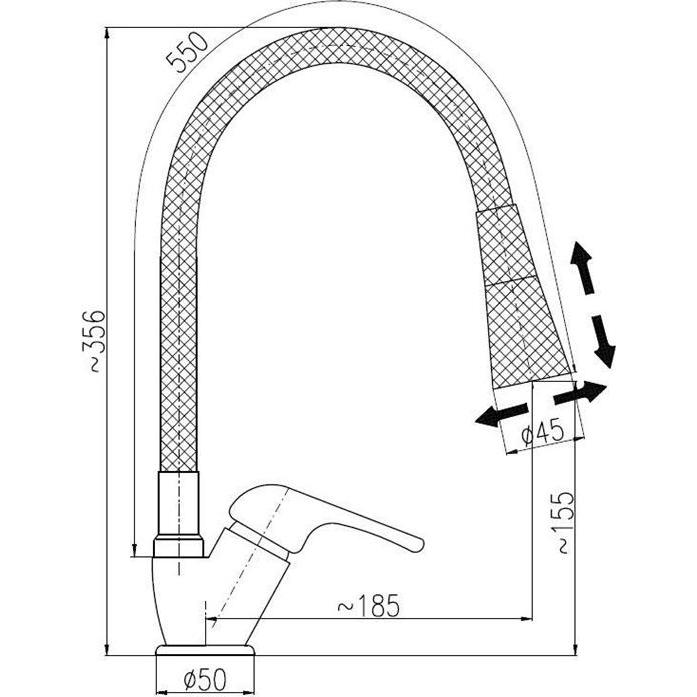Thumbnail - Domoletti, Küchenarmatur, SINK MIXER WITH SVIWEL SPOUT DSA506.5/13