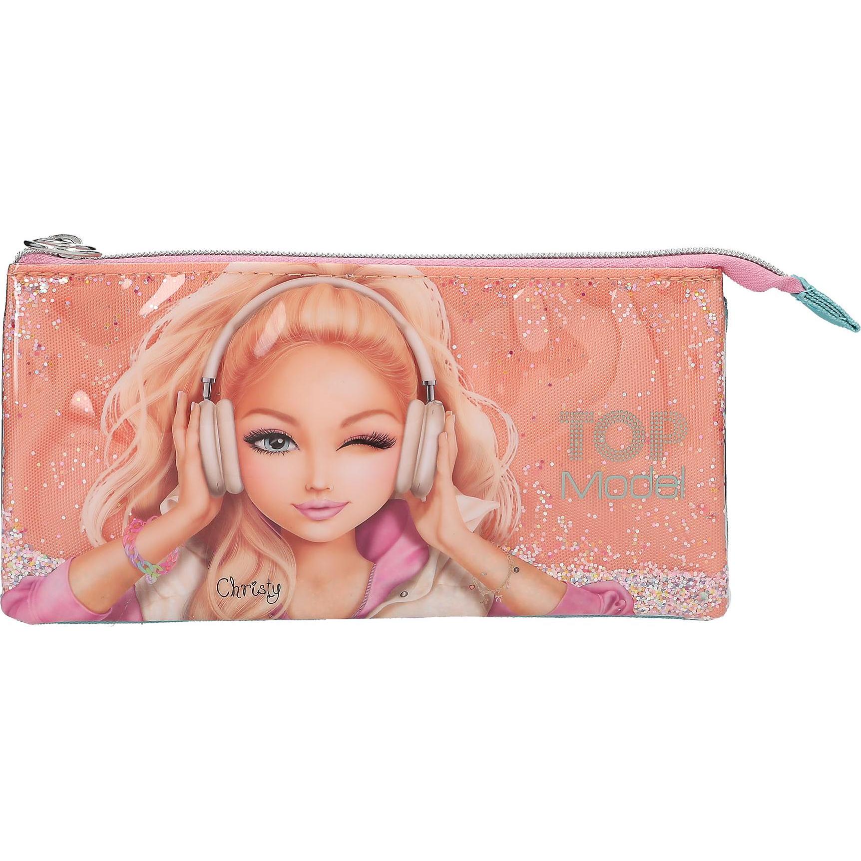 Top Model, Astuccio, Topmodel - TOPModel Pencil Tube MUSIC - Pink, Apricot, Turquoise