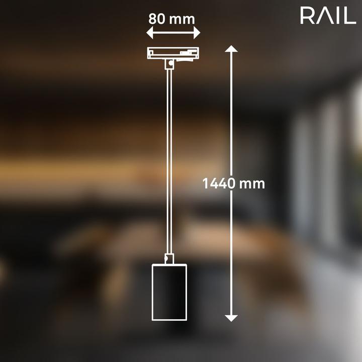 Produktbild Briloner HV-Stromschienensystem - LED-Pendelleuchte, Schwarz, 1xGU10 exkl. Leuchtmittel (GU10)