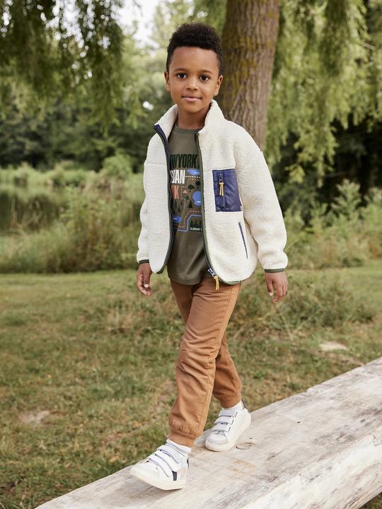 Produktbild Vertbaudet Jungen Teddyfleecejacke mit Reissverschlusstasche (116)