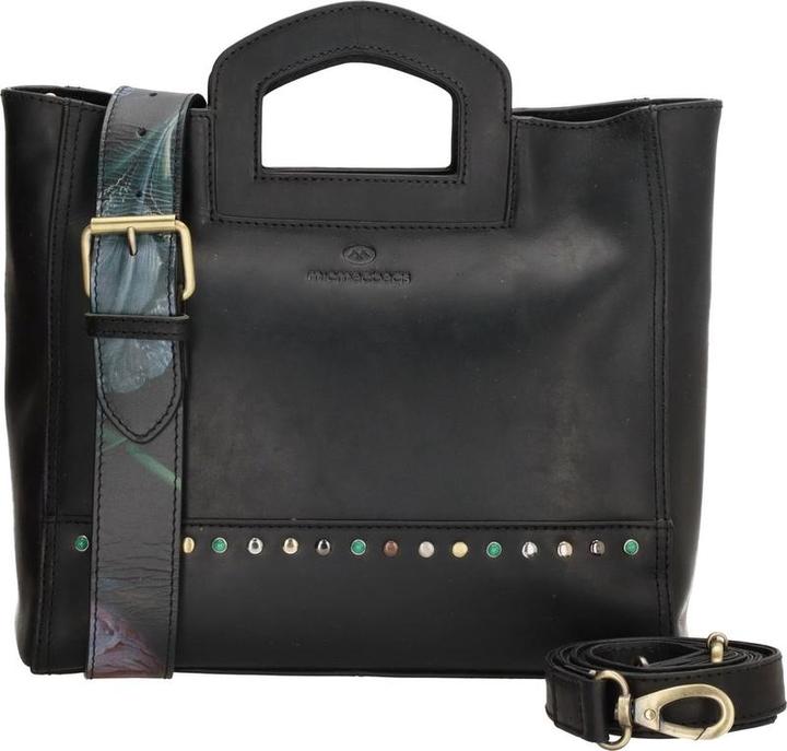 Actual product image Micmacbags Hide & Stitches Masterpiece Handbag - Black - 100% Leather