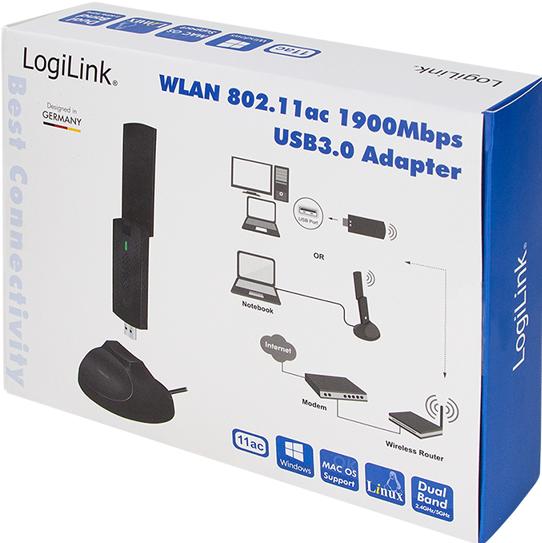 Produktbild LogiLink WL0247 Netzwerkkarte WLAN 1300 Mbit/s (USB)