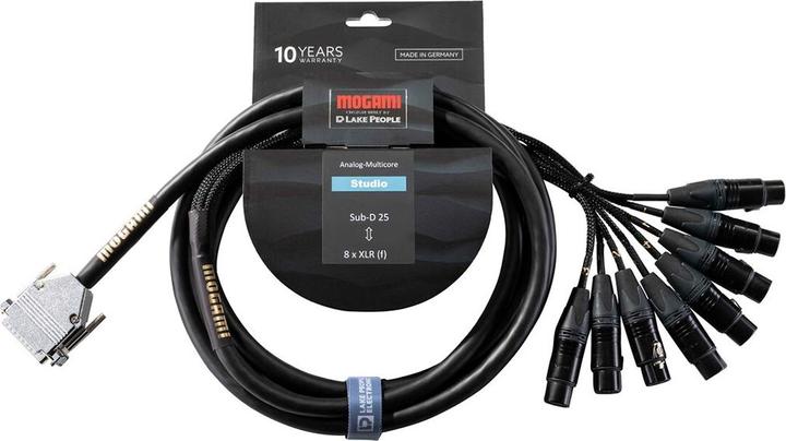 Image du produit Mogami D-Sub25 – 8xXLR (1 m, Câbles multiconducteurs)